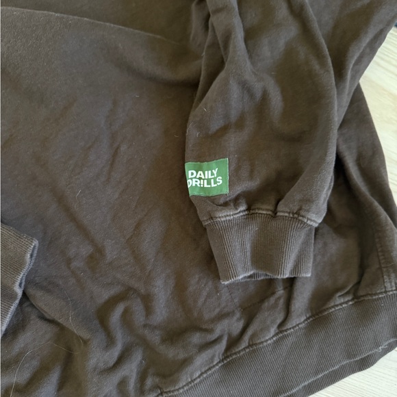 Daily Drills mocha fleece Crewneck Sweater XS/S - Picture 2 of 6